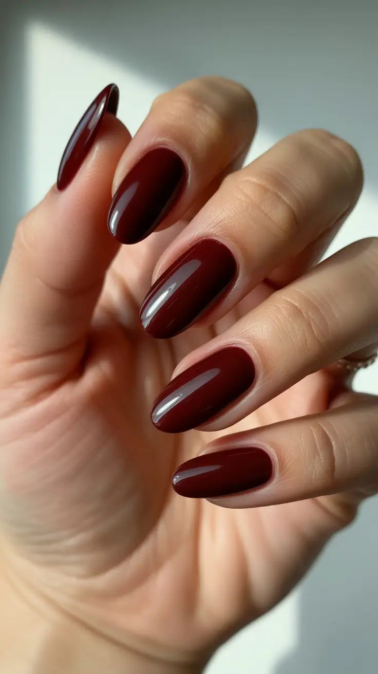 Winter Nail Colors and Designs Ideas 2025-2026 Velvet Burgundy