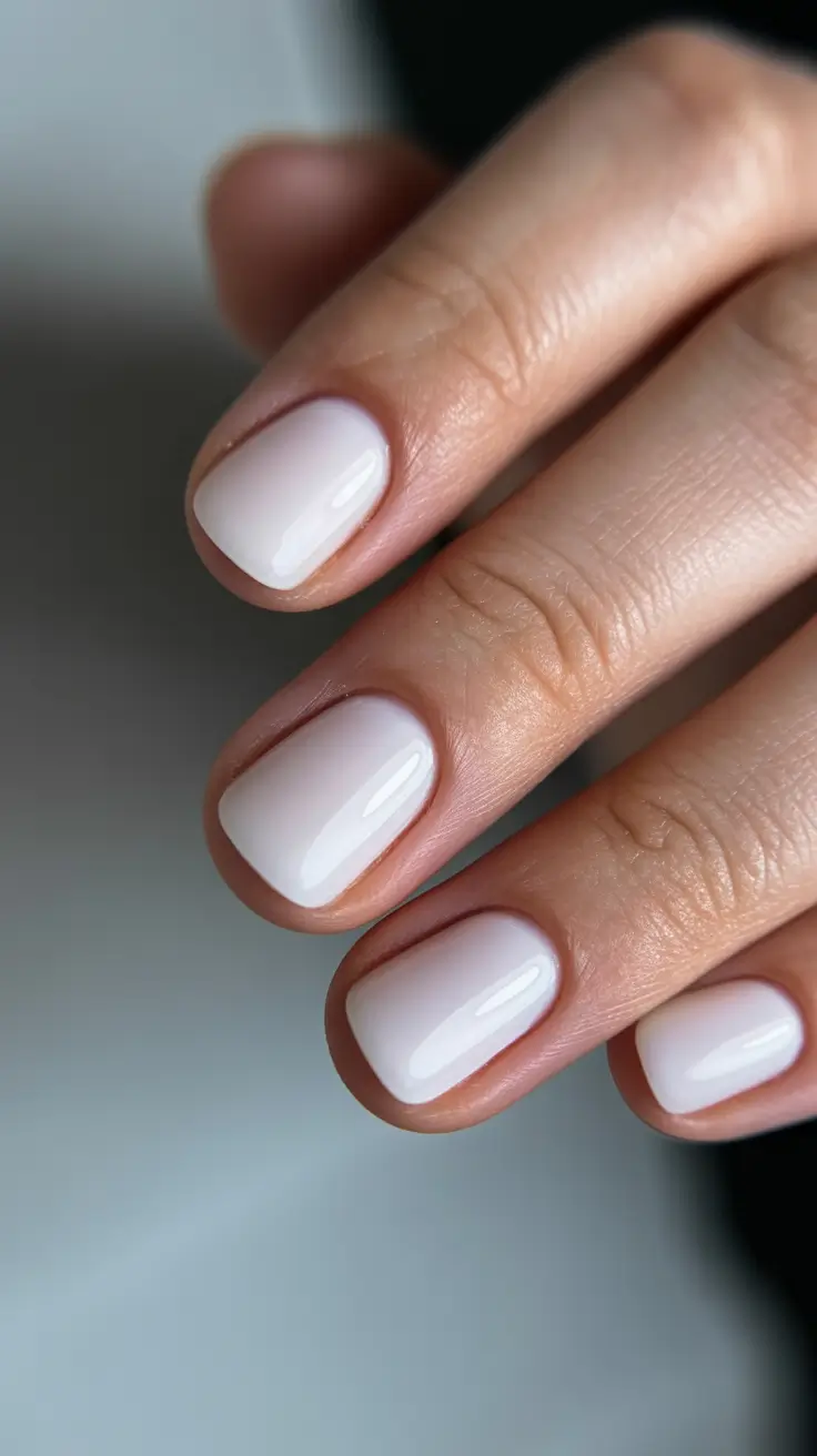 Winter Nail Colors and Designs Ideas 2025-2026 Milky Pearl Minimalism