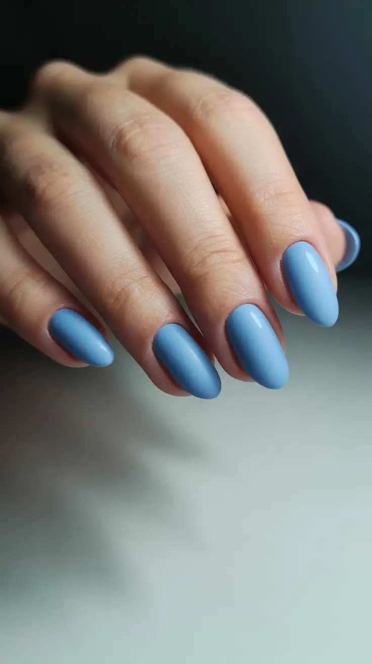 Winter Nail Colors and Designs Ideas 2025-2026 Frosted Sky Blue