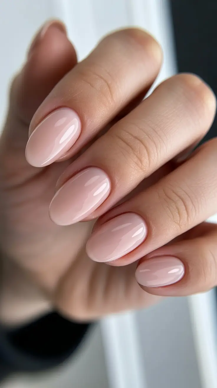 Winter Nail Colors and Designs Ideas 2025-2026 Classic Nude Shine