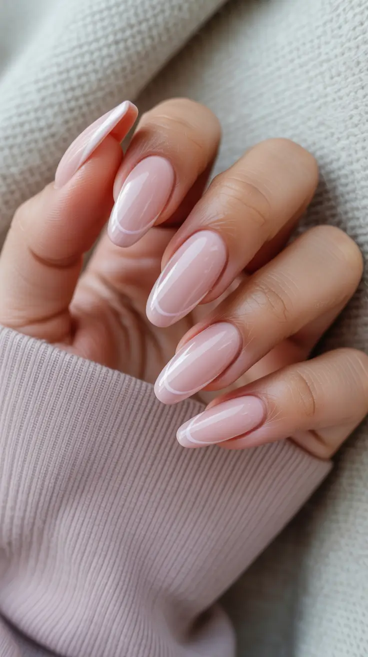 Winter Nail Colors and Designs Ideas 2025-2026 Soft Nude Contour