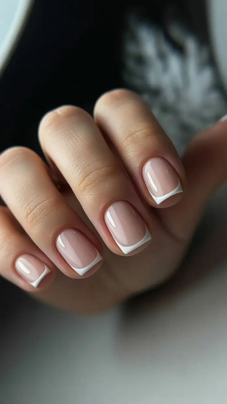 Winter Short Gel Nails Color and Design: 2025 / 2026 Classic French Revival