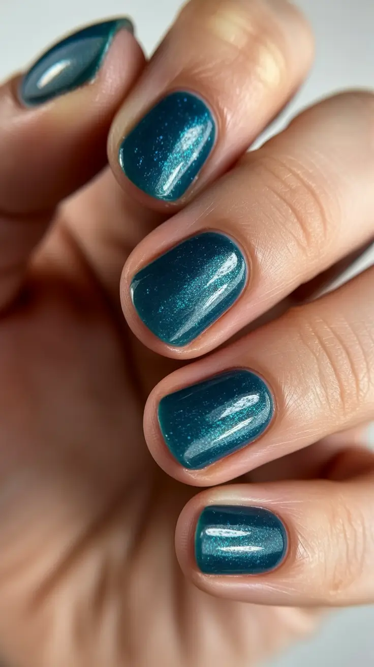 Winter Short Gel Nails Color and Design: 2025 / 2026 Arctic Spark