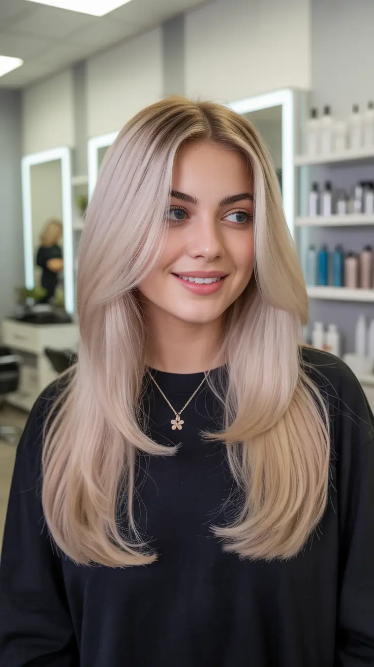 blonde hair color 2026 with soft dimension Frosted Harmony