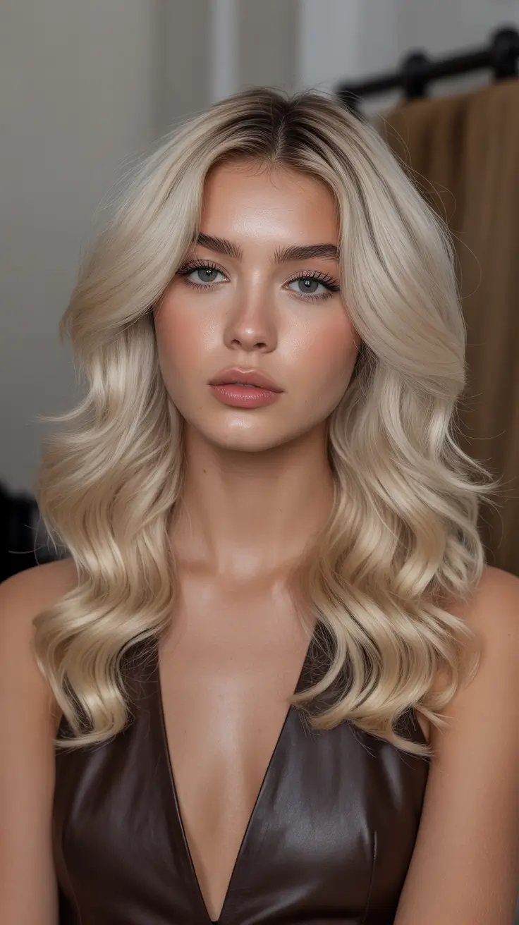blonde hair color 2026 with soft dimension Champagne Waves