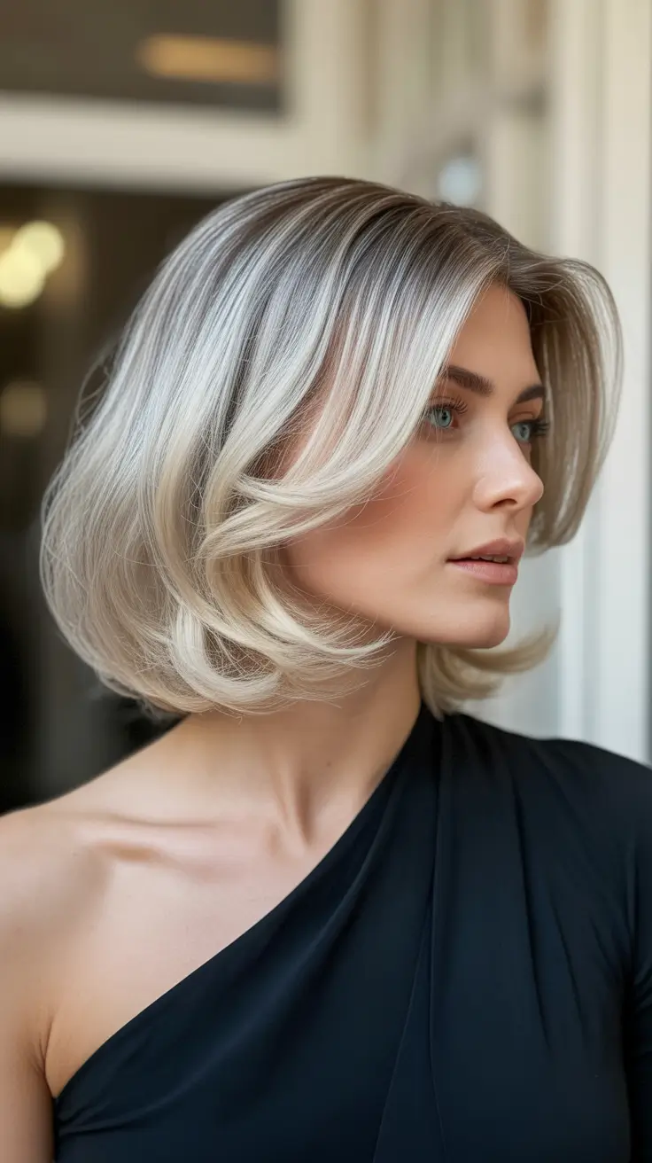 blonde hair color 2026 with soft dimension Polished Silverlight