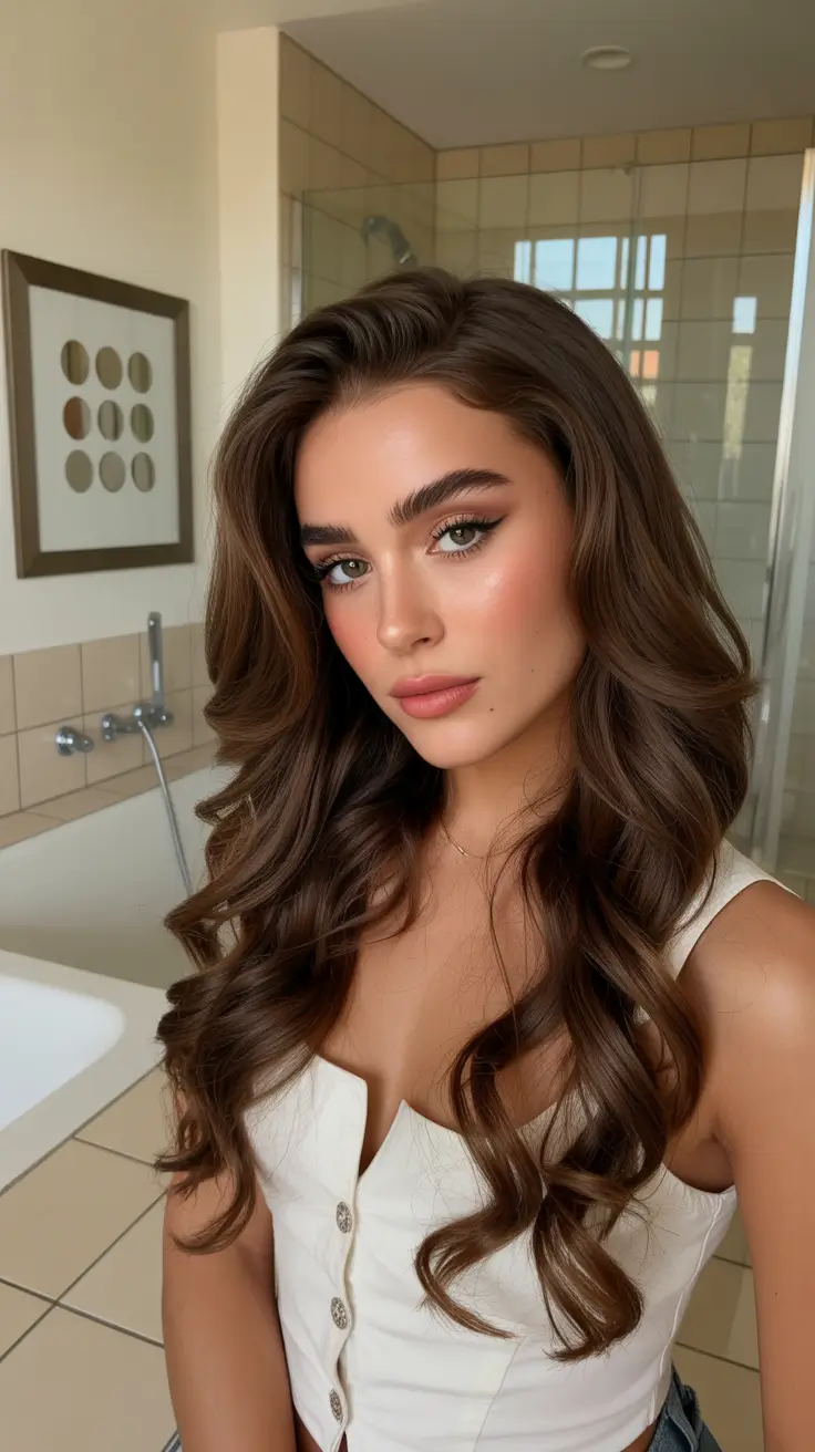 brown hair colors 2026 Soft Chocolate Curls