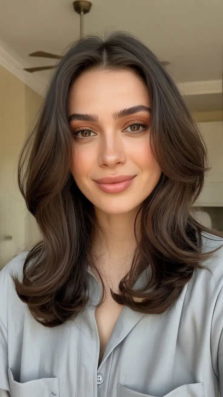 brown hair colors 2026 Warm Honey Espresso Layers