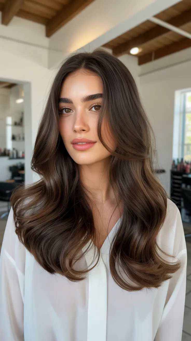 brown hair colors 2026 Classic Almond Brunette