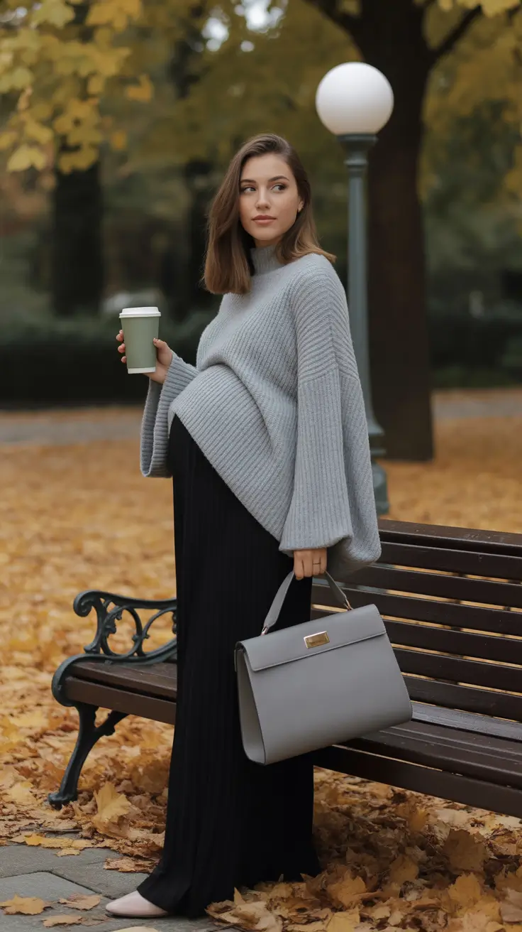 Cute pregnancy outfits 2026 Autumn Serenity