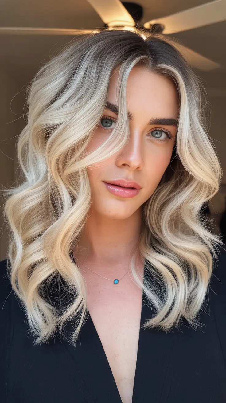 Effortless hair color ideas 2026 Sunlit Blonde Waves