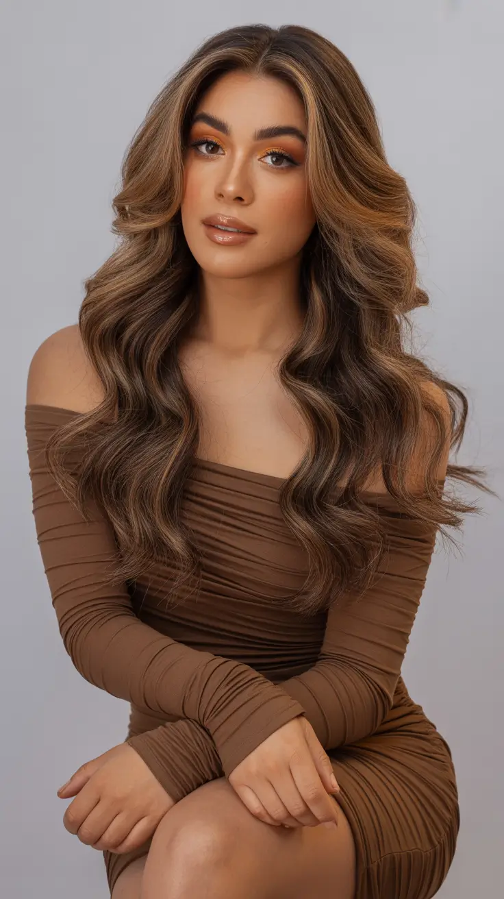 Effortless hair color ideas 2026 Hazelnut Luxe Curls