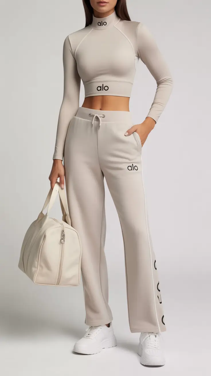 Gym outfit ideas 2026 Soft Luxe Neutrals