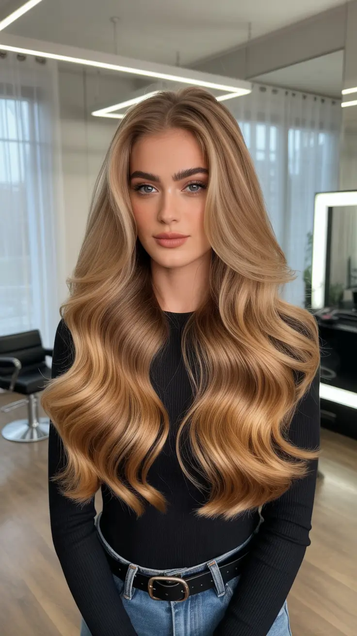 Honey blonde hair color 2026 Hollywood Honey Waves