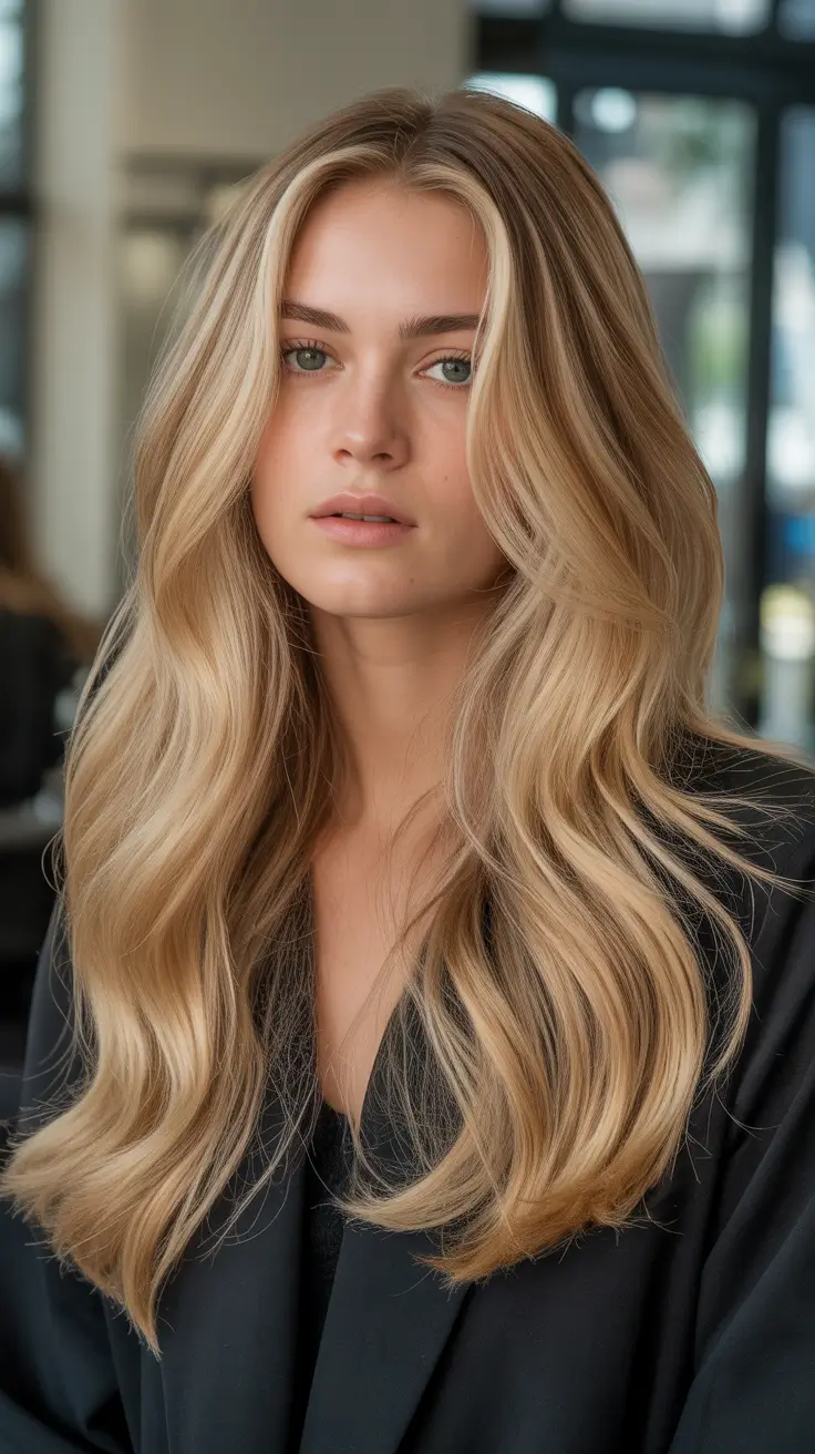 Honey blonde hair color 2026 Soft Balayage Honey Flow