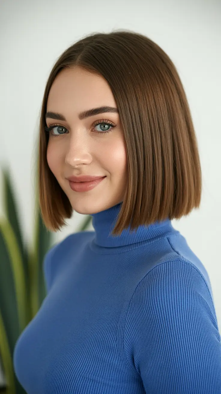 Modern bob haircut styles 2026 Classic Precision Bob with a Modern Edge