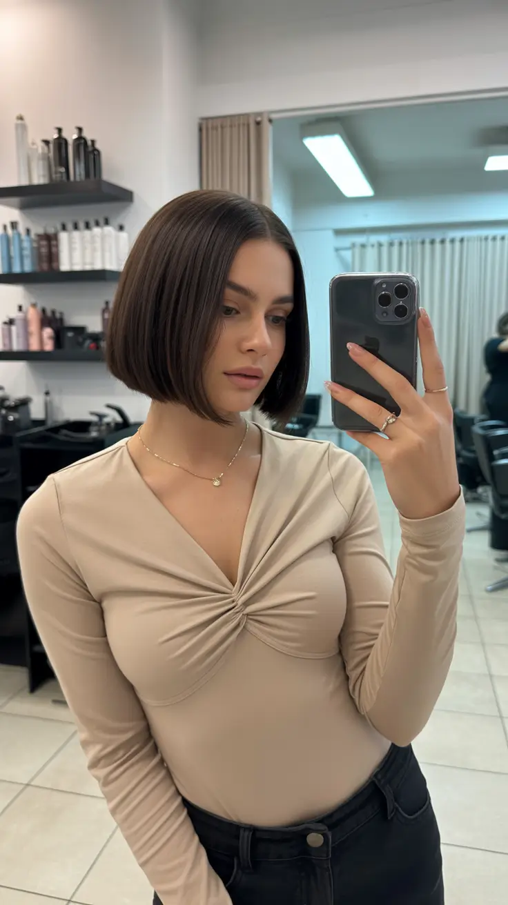 Modern bob haircut styles 2026 Soft Parisian Bob with Natural Volume