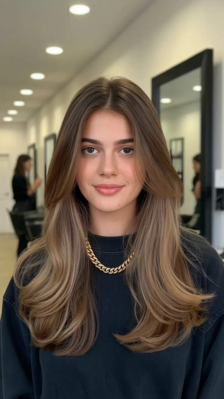 Modern hair color palette 2026 Mushroom Brown Layers