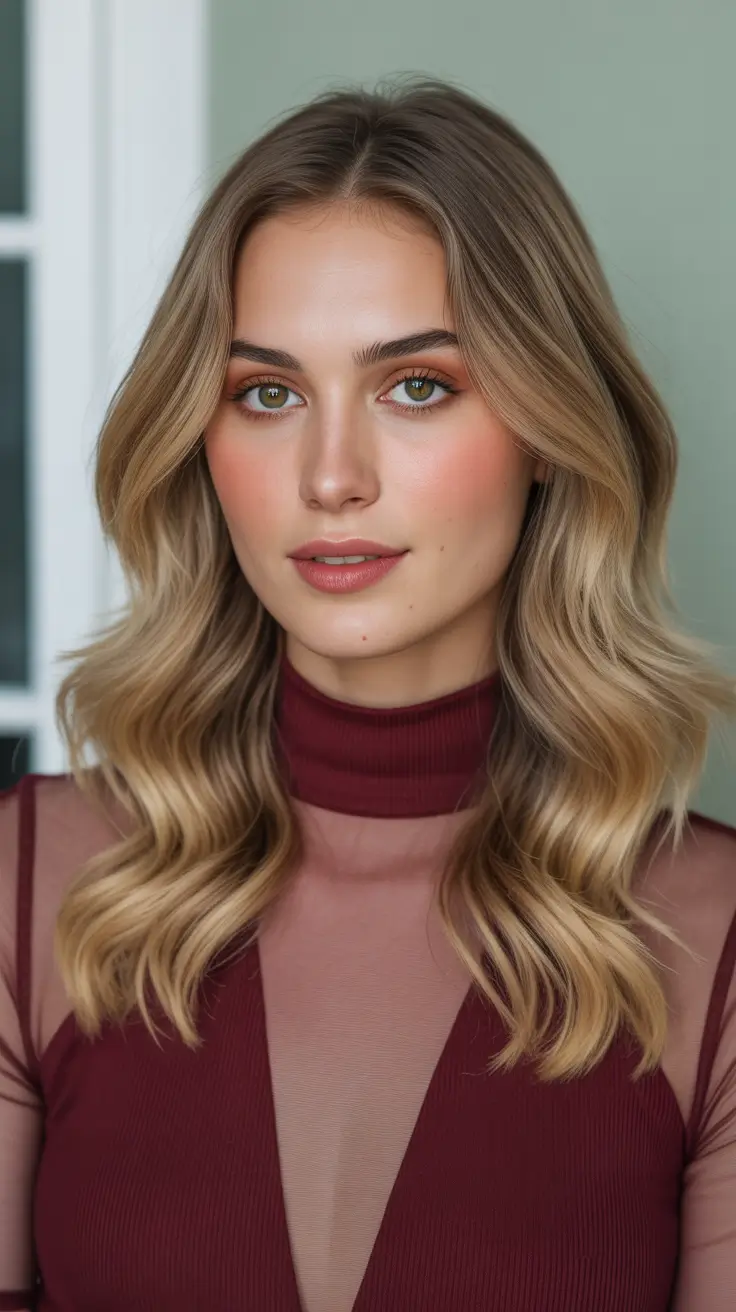 Modern hair color palette 2026 Soft Latte Blonde With Melted Warmth