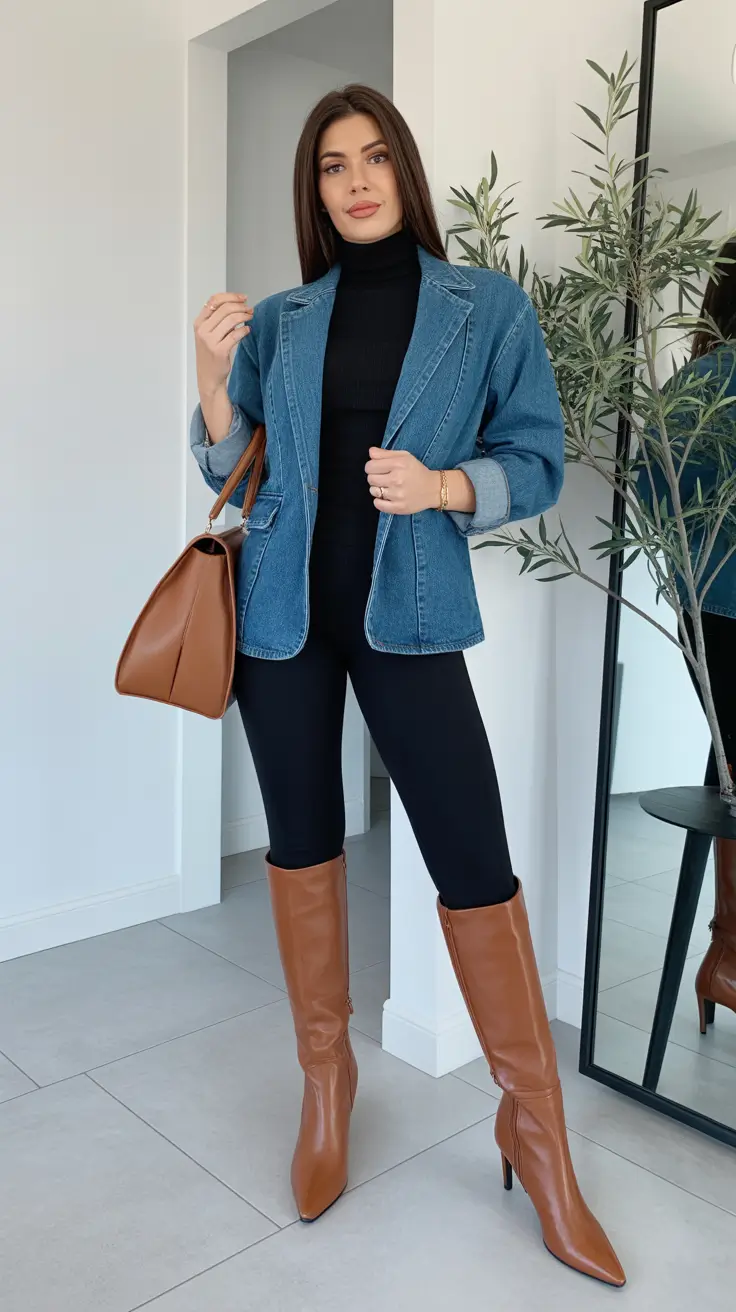 Office outfits for women for work 2026 Denim Revival with a Twist