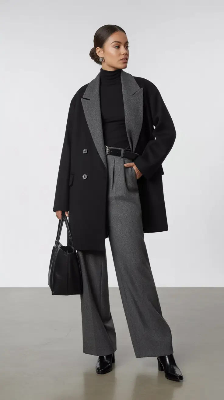 Office outfits for women for work 2026 Monochrome Sophistication