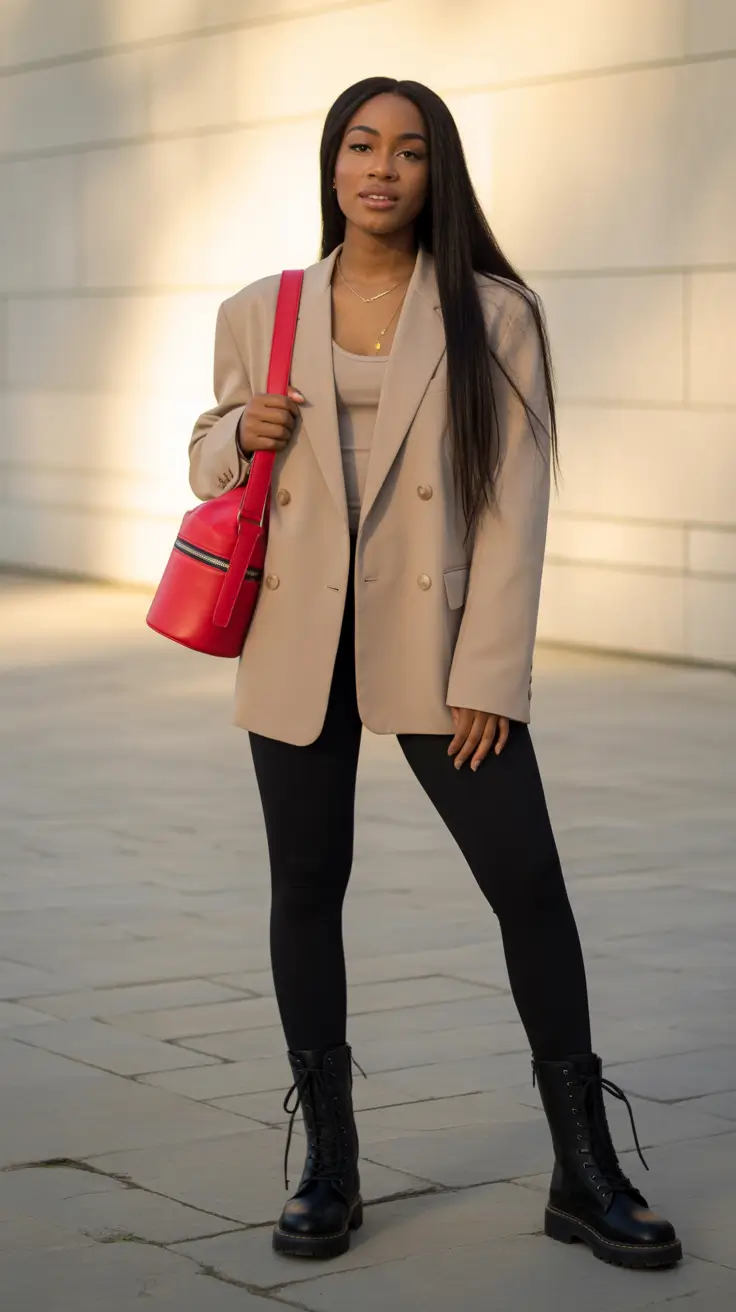 Outfit ideas for Black women 2026 Beige Balance with a Pop