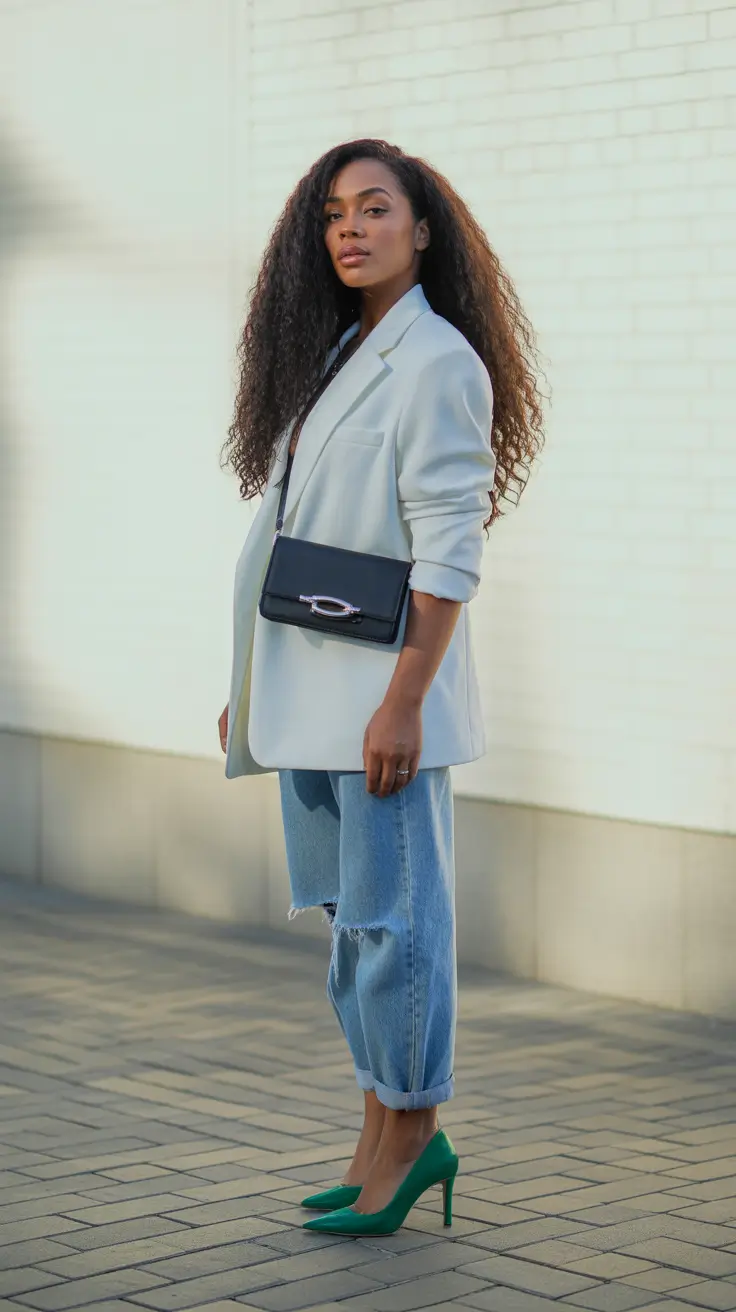 Outfit ideas for Black women 2026 Cool Pastels and Denim Ease
