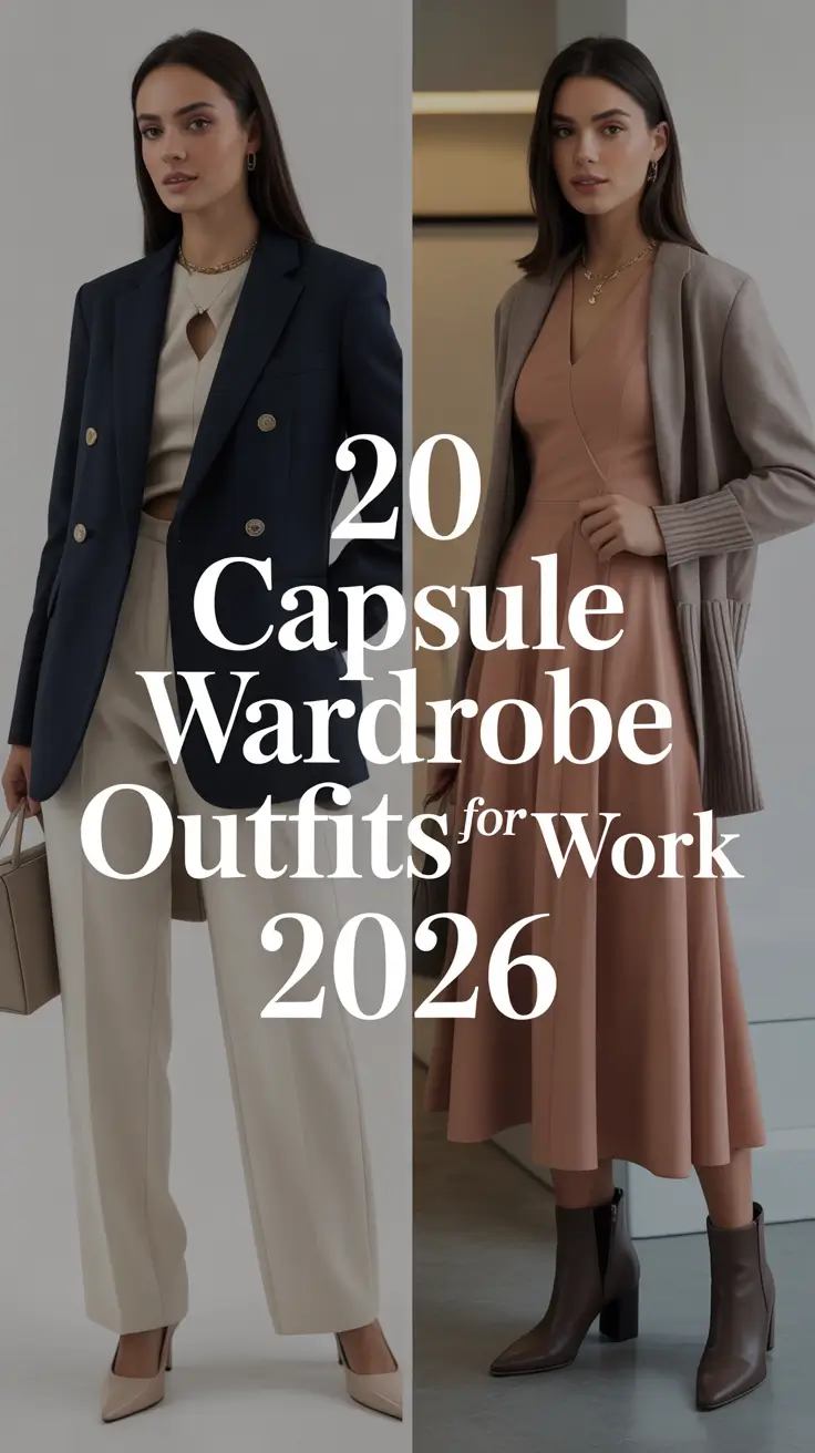 Capsule Wardrobe Outfits for Work 2026: Timeless Minimalist Ideas for Chic Women