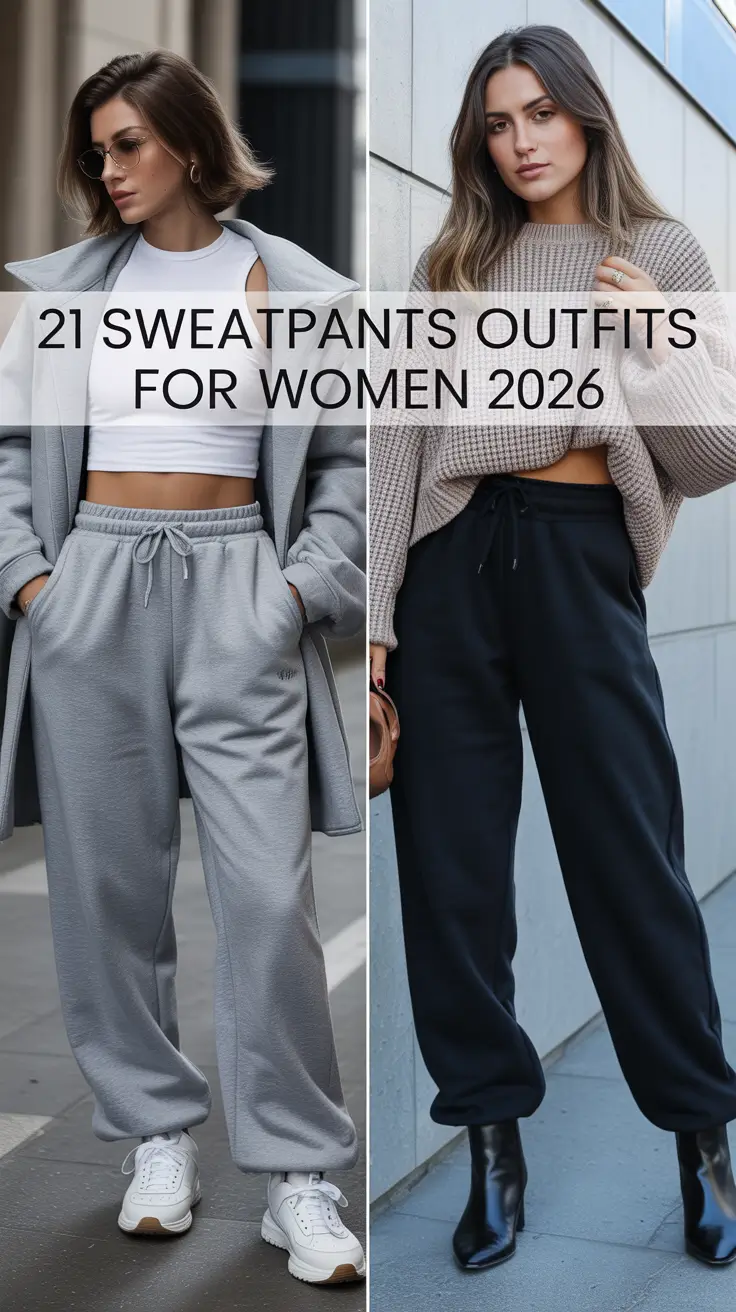 21 Best Sweatpants Outfits for Women 2026 — From Beige to Blue, Cute Streetwear Inspo for Every Season