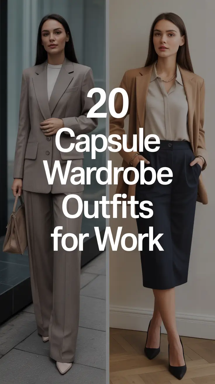 Capsule Wardrobe Outfits for Work 2026: Timeless Minimalist Ideas for Chic Women