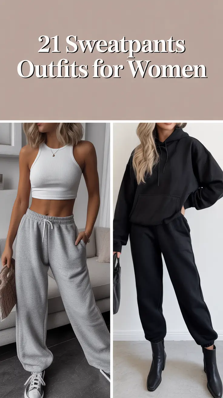 21 Best Sweatpants Outfits for Women 2026 — From Beige to Blue, Cute Streetwear Inspo for Every Season