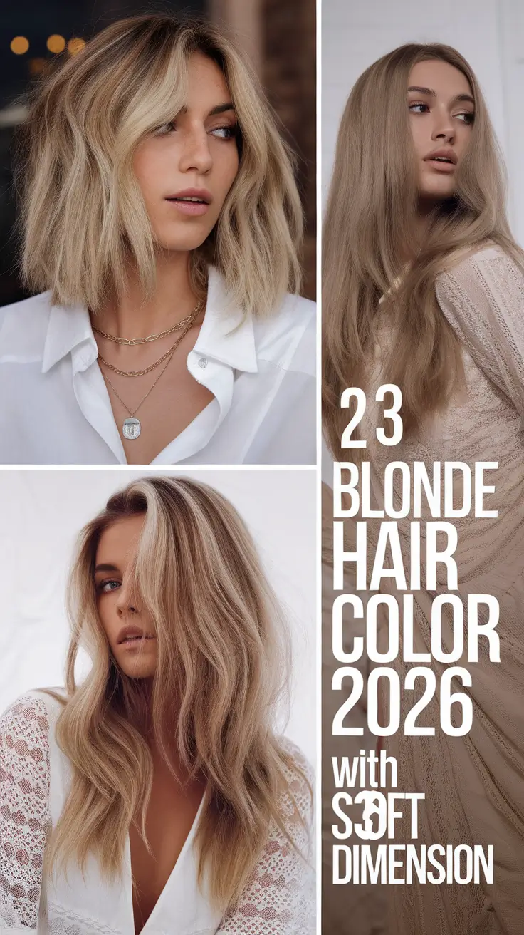 Blonde Hair Color 2026 with Soft Dimension: Golden and Natural Ideas for Every Season