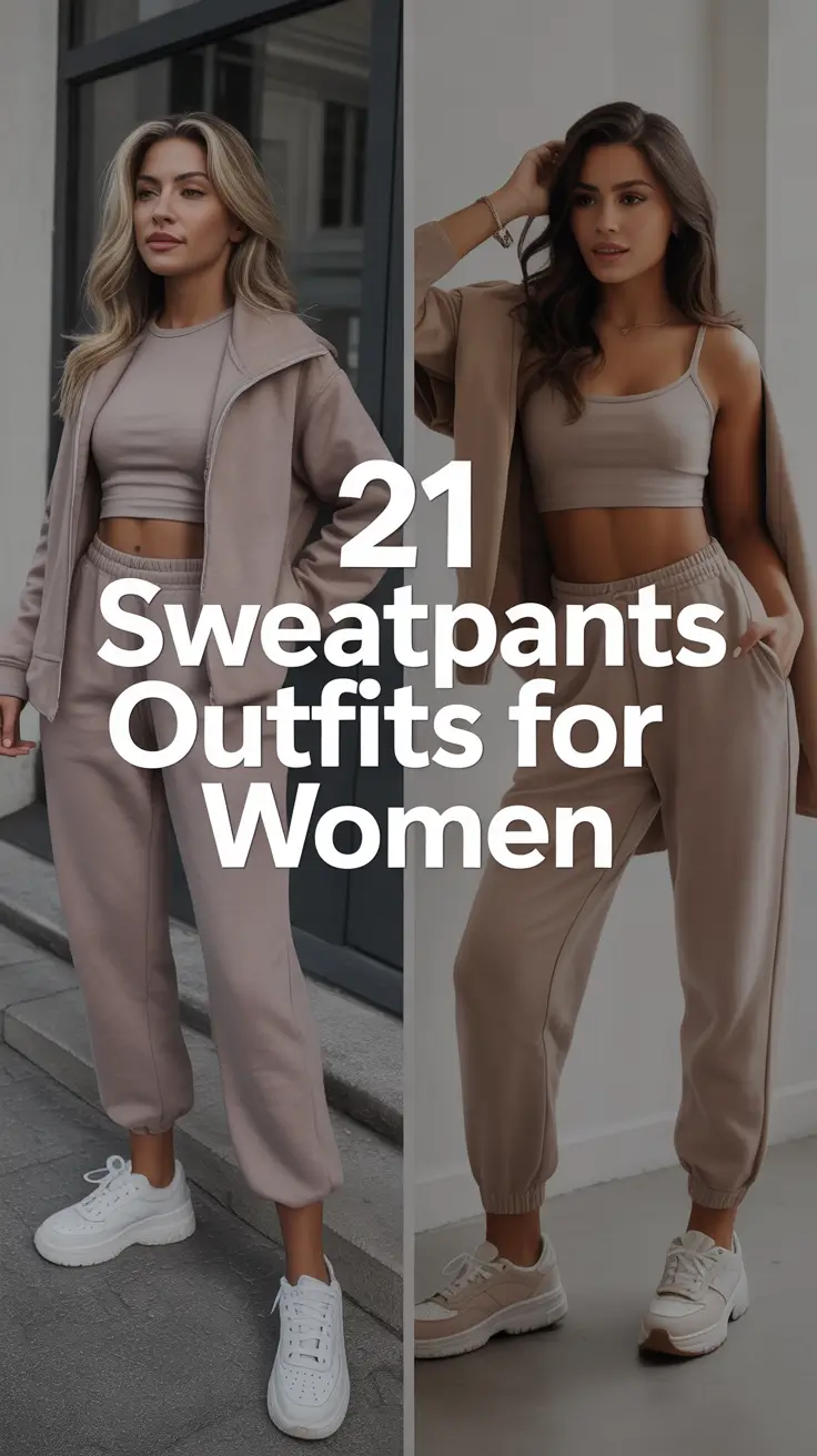 21 Best Sweatpants Outfits for Women 2026 — From Beige to Blue, Cute Streetwear Inspo for Every Season