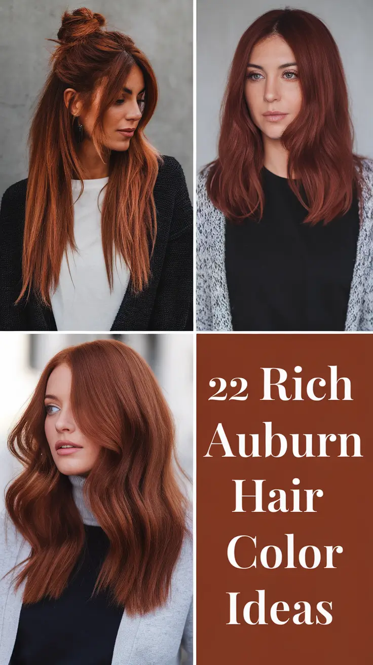 Rich Auburn Hair Color Ideas 2026: Warm, Soft & Natural Shades to Try This Year