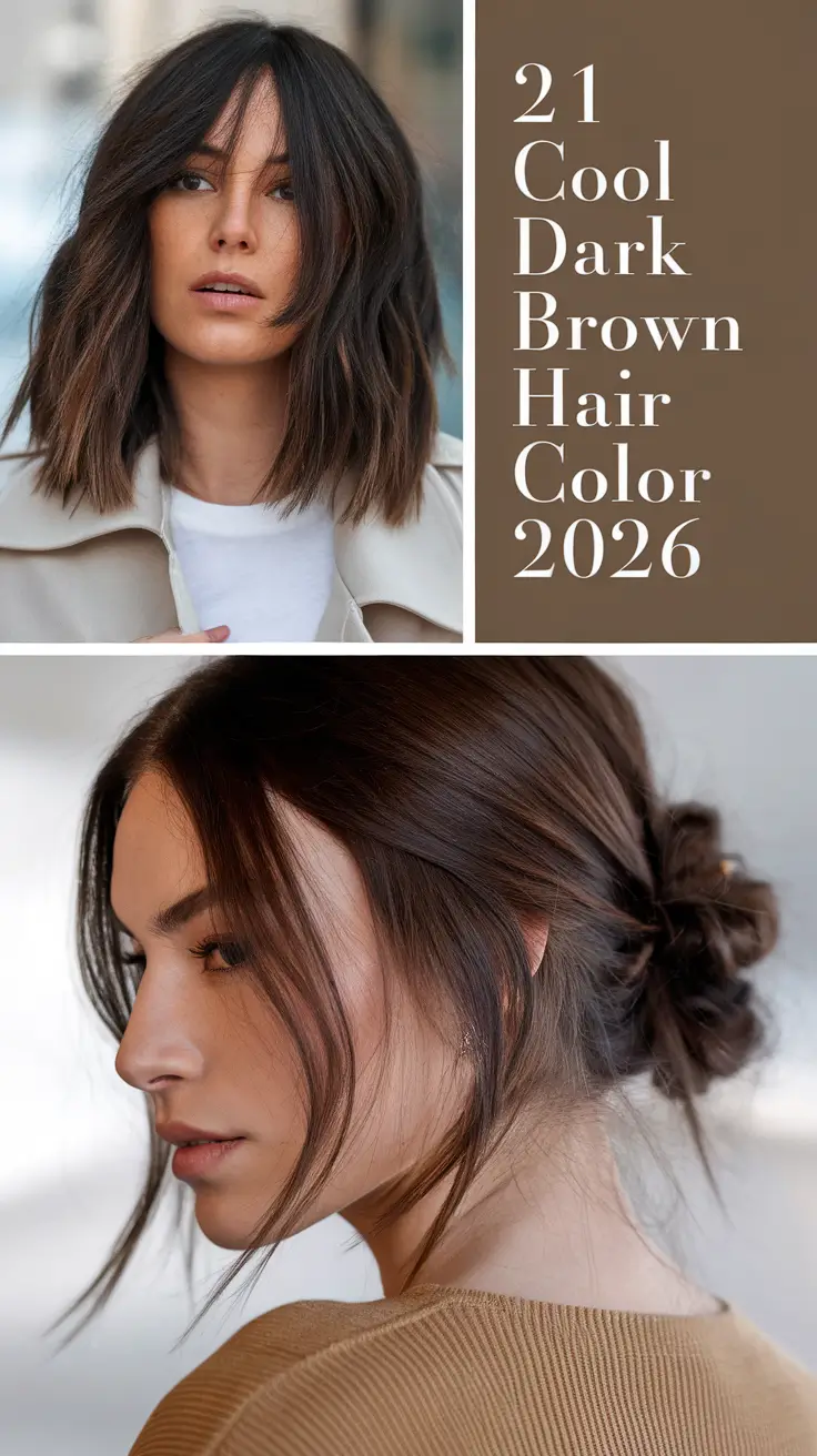 Cool Dark Brown Hair Color 2026: Rich, Chic & Modern Ideas for Brunettes