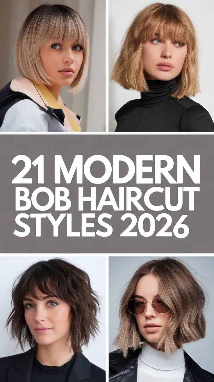 Modern Bob Haircut Styles 2026 — The Most Elegant Short & Layered Bob Haircuts for Women