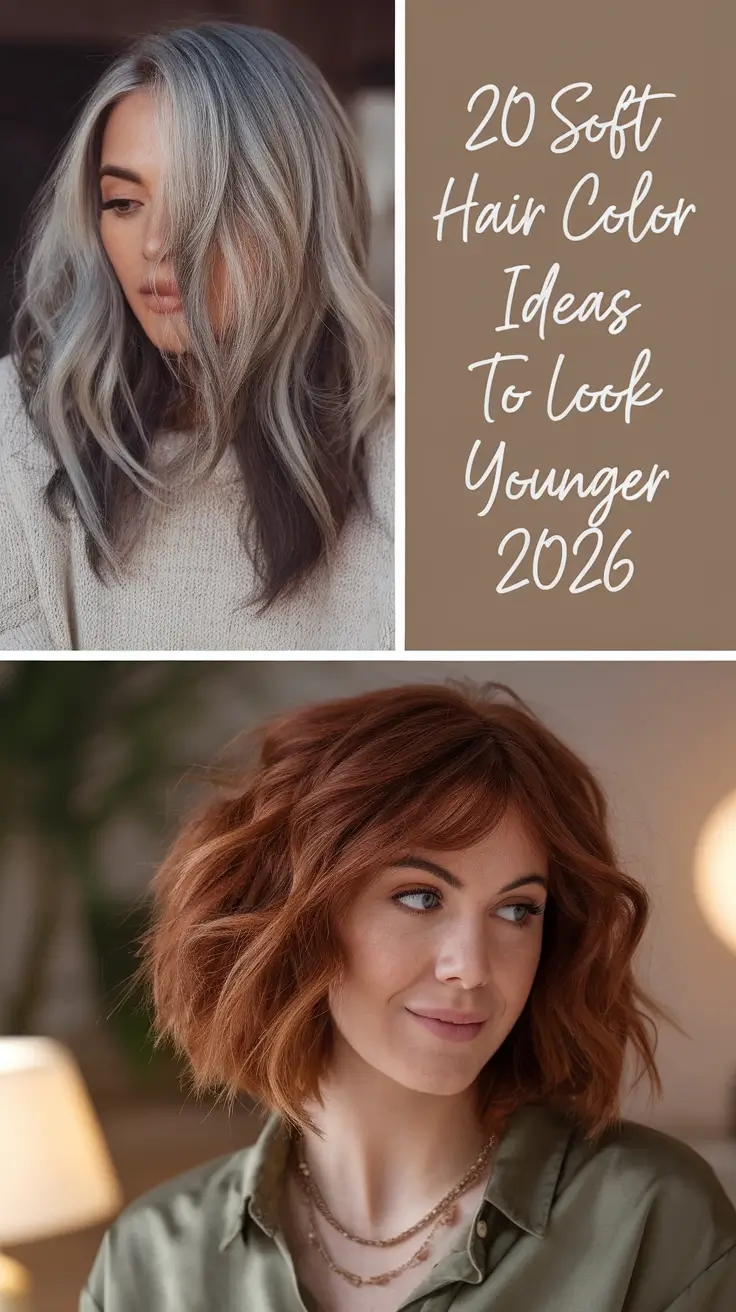Soft Hair Color Ideas to Look Younger 2026: Brunettes, Blondes & Natural Shades That Glow