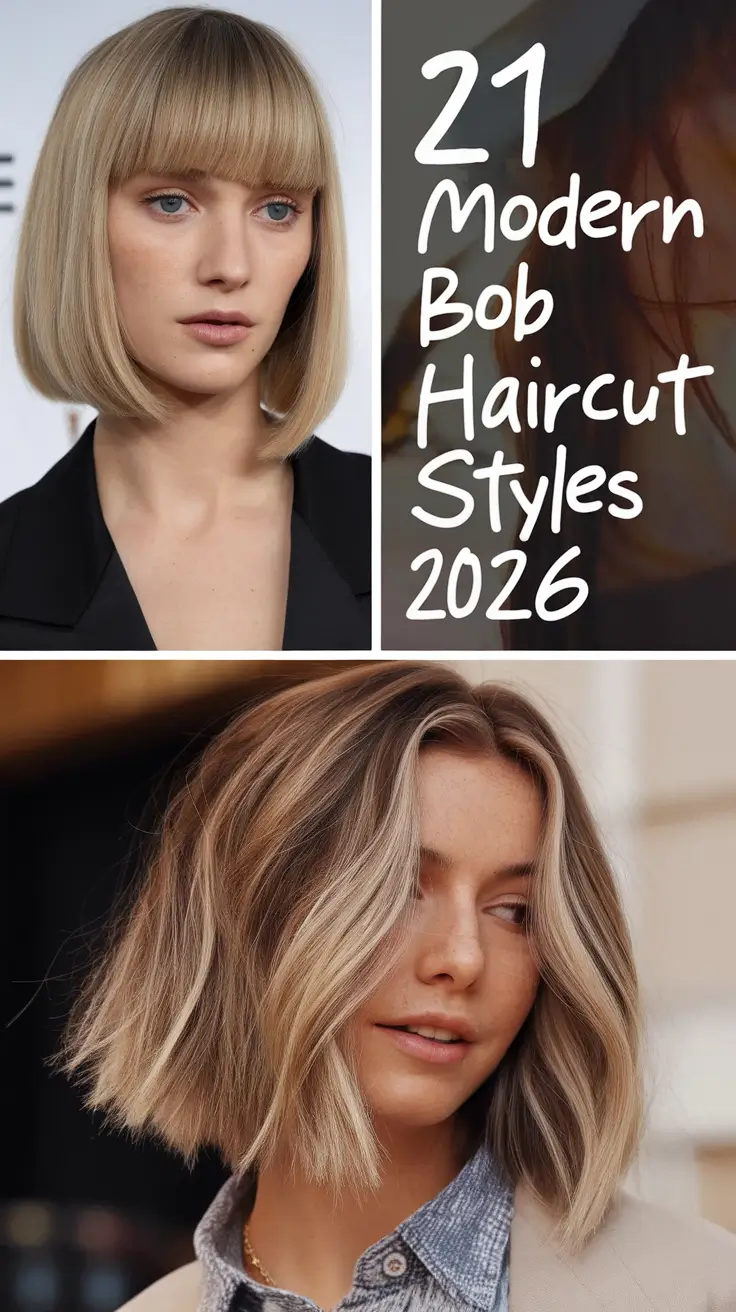 Modern Bob Haircut Styles 2026 — The Most Elegant Short & Layered Bob Haircuts for Women