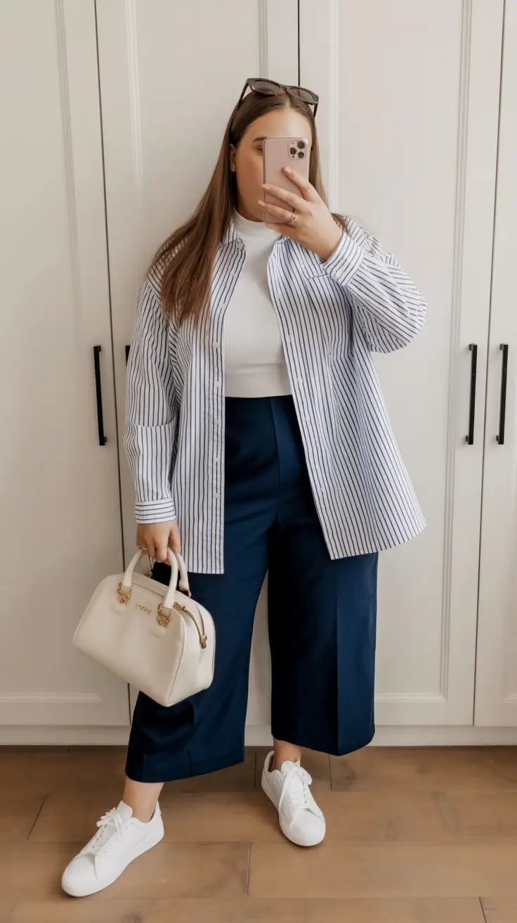 plus-size-outfits-for-women-2026 Navy Balance