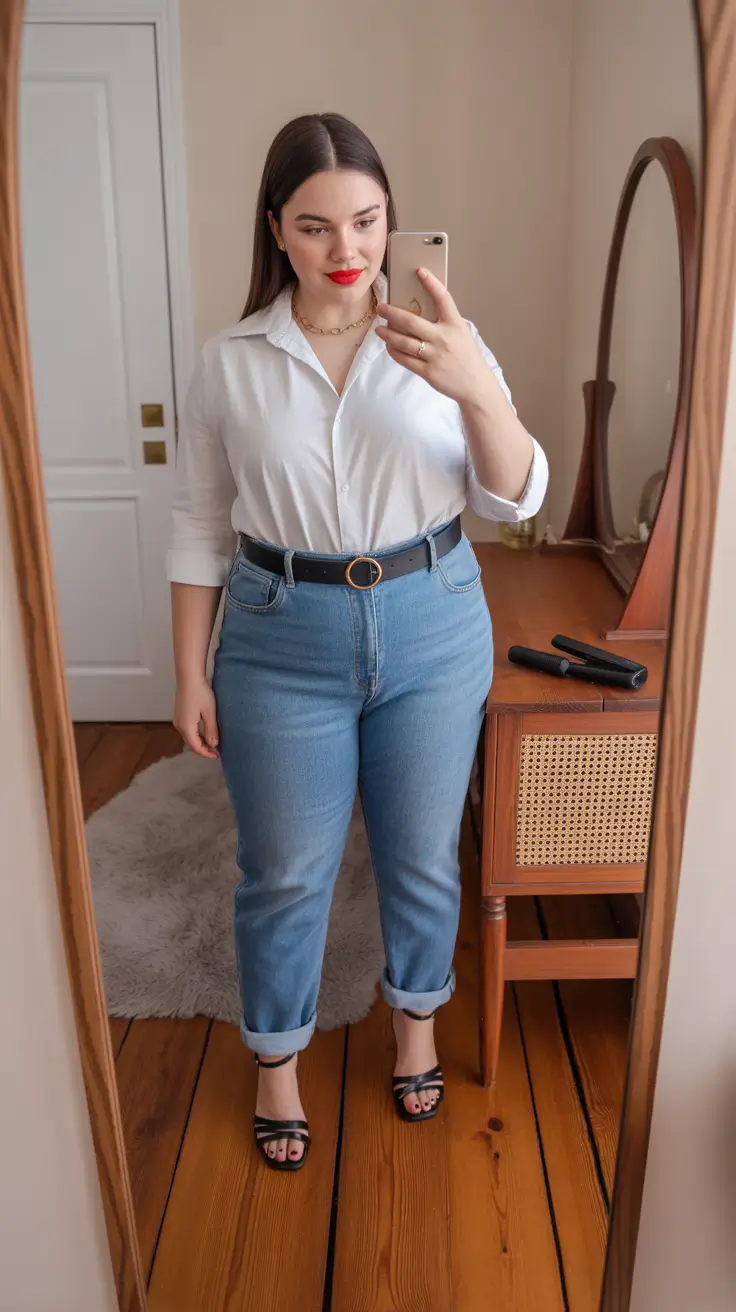 plus-size-outfits-for-women-2026 Classic Confidence