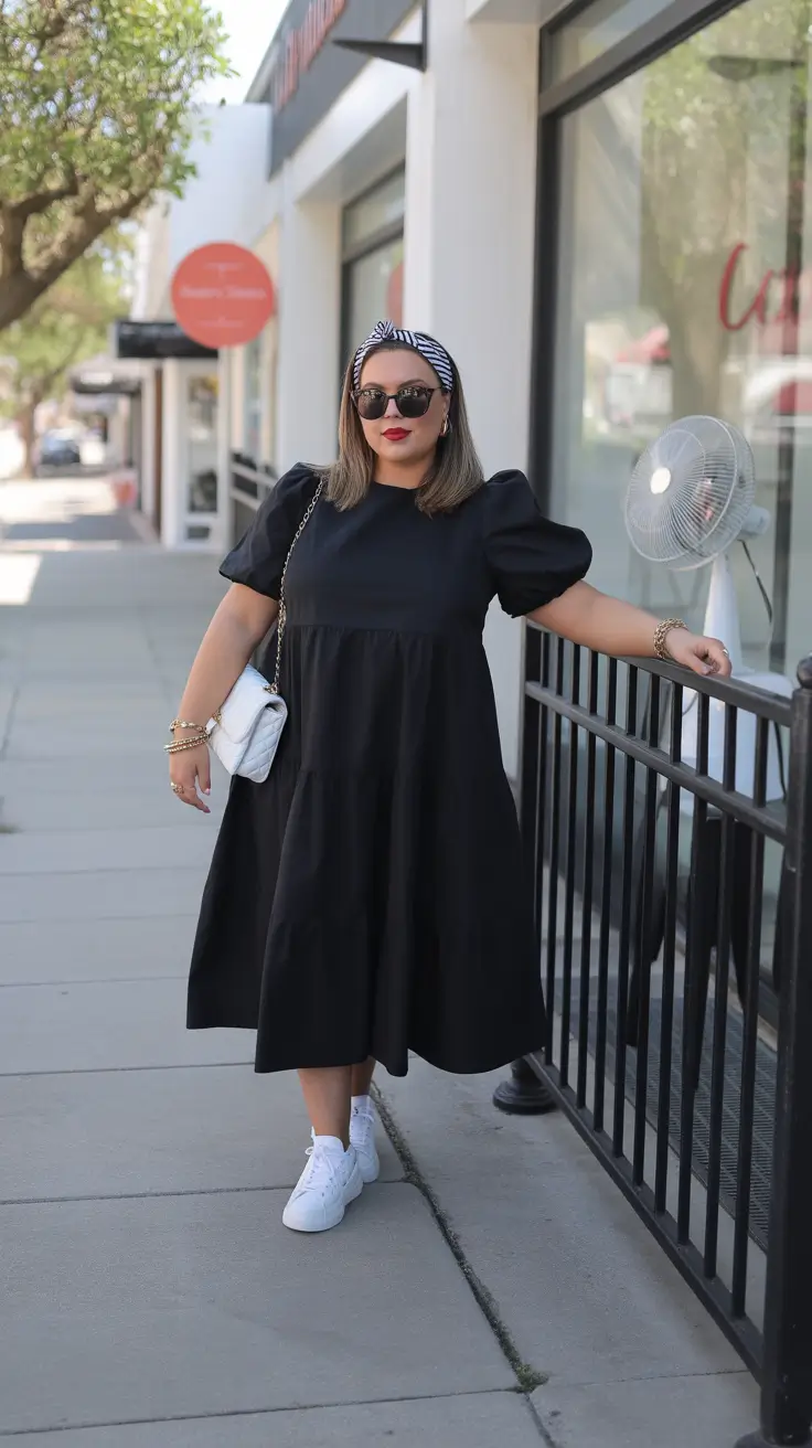 plus-size-outfits-for-women-2026 Monochrome Ease