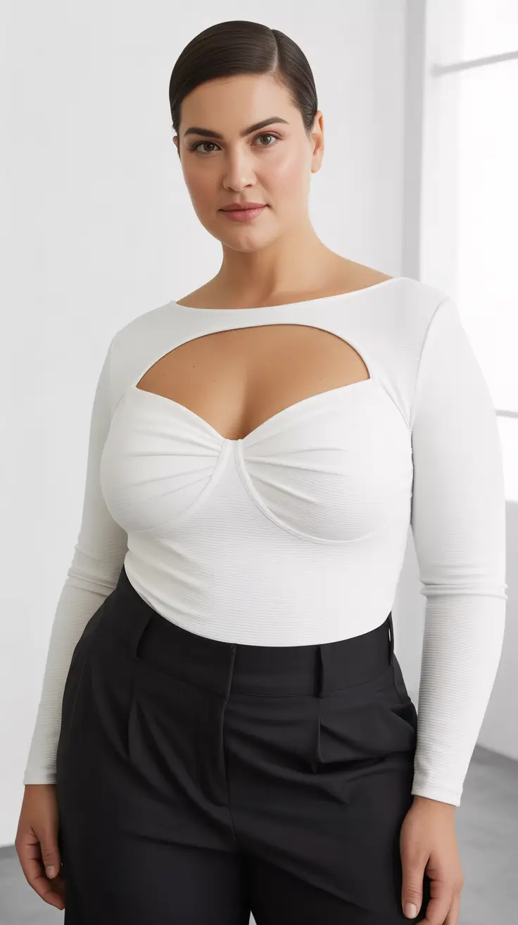 plus-size-outfits-for-women-2026 Modern Minimalist