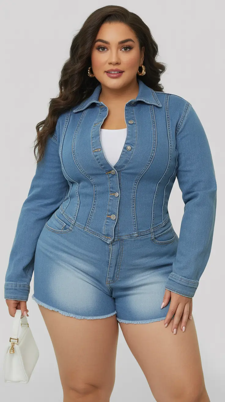 plus-size-outfits-for-women-2026 Denim Confidence