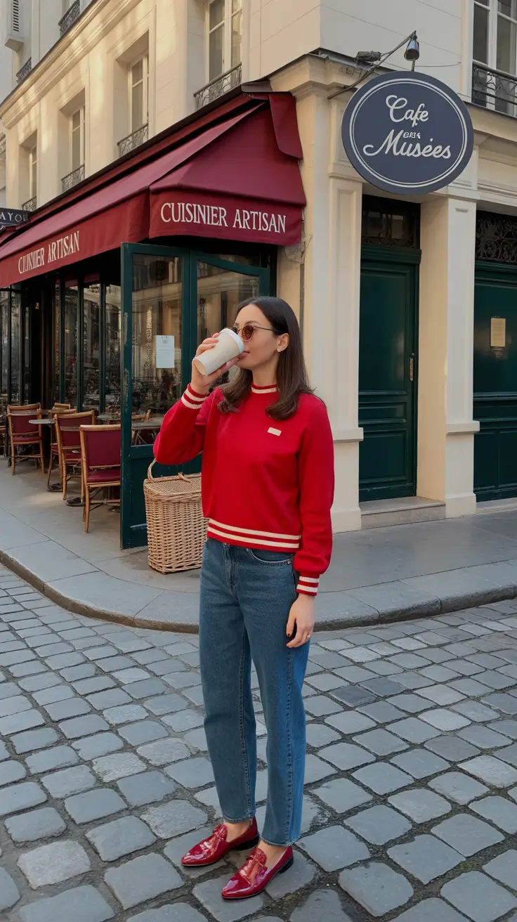 Preppy outfit ideas 2026 Red Revival