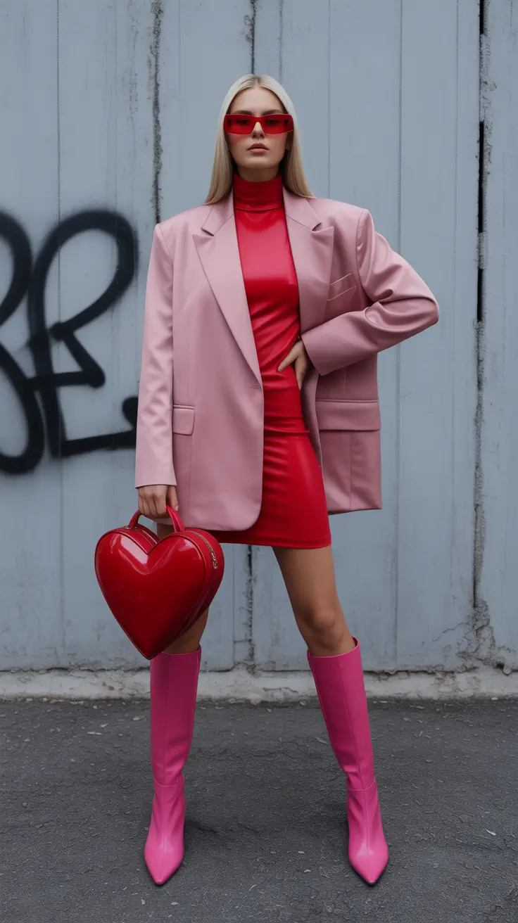 Preppy outfit ideas 2026 Power Pink & Red