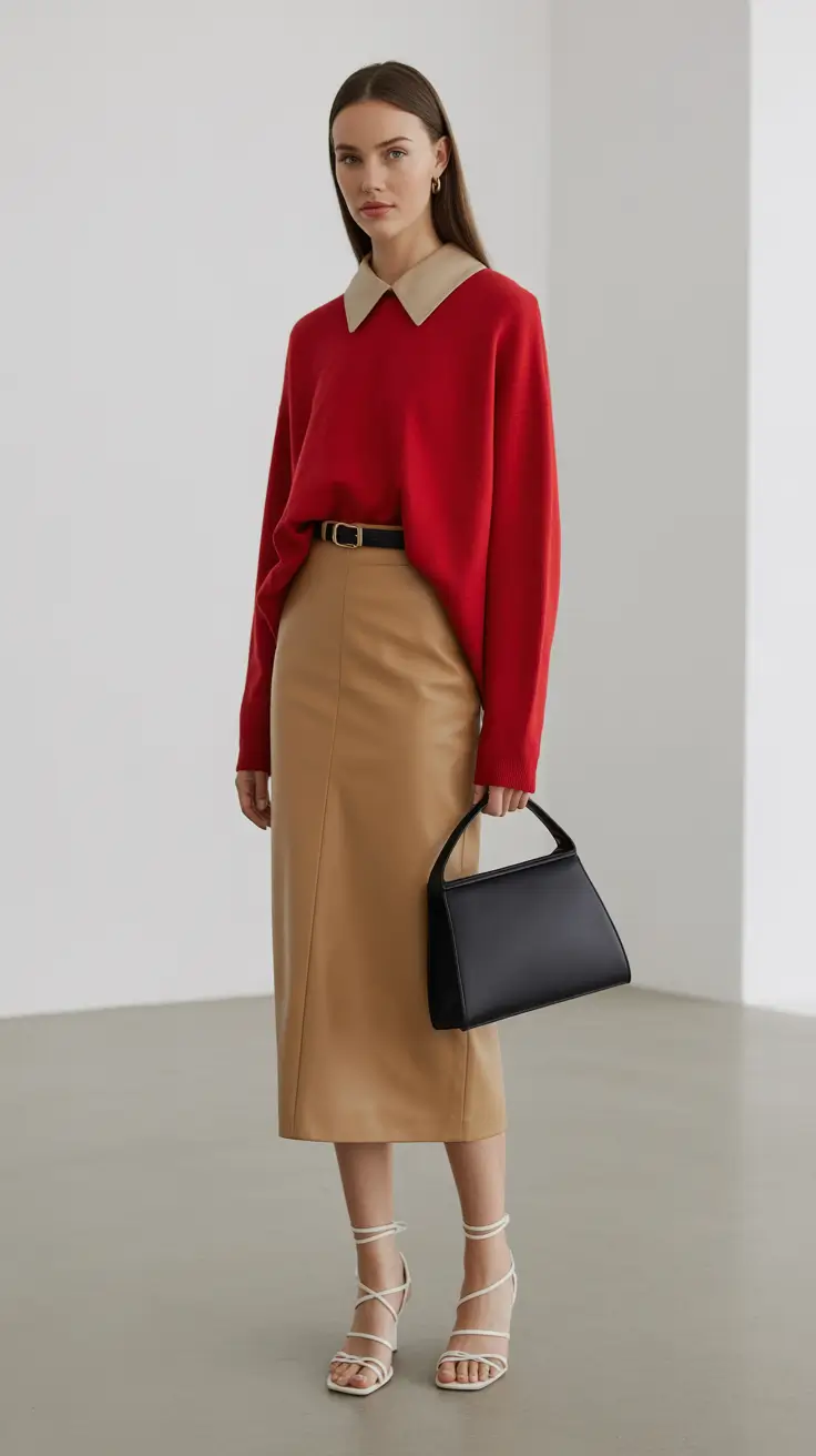 Preppy outfit ideas 2026 Creme & Camel