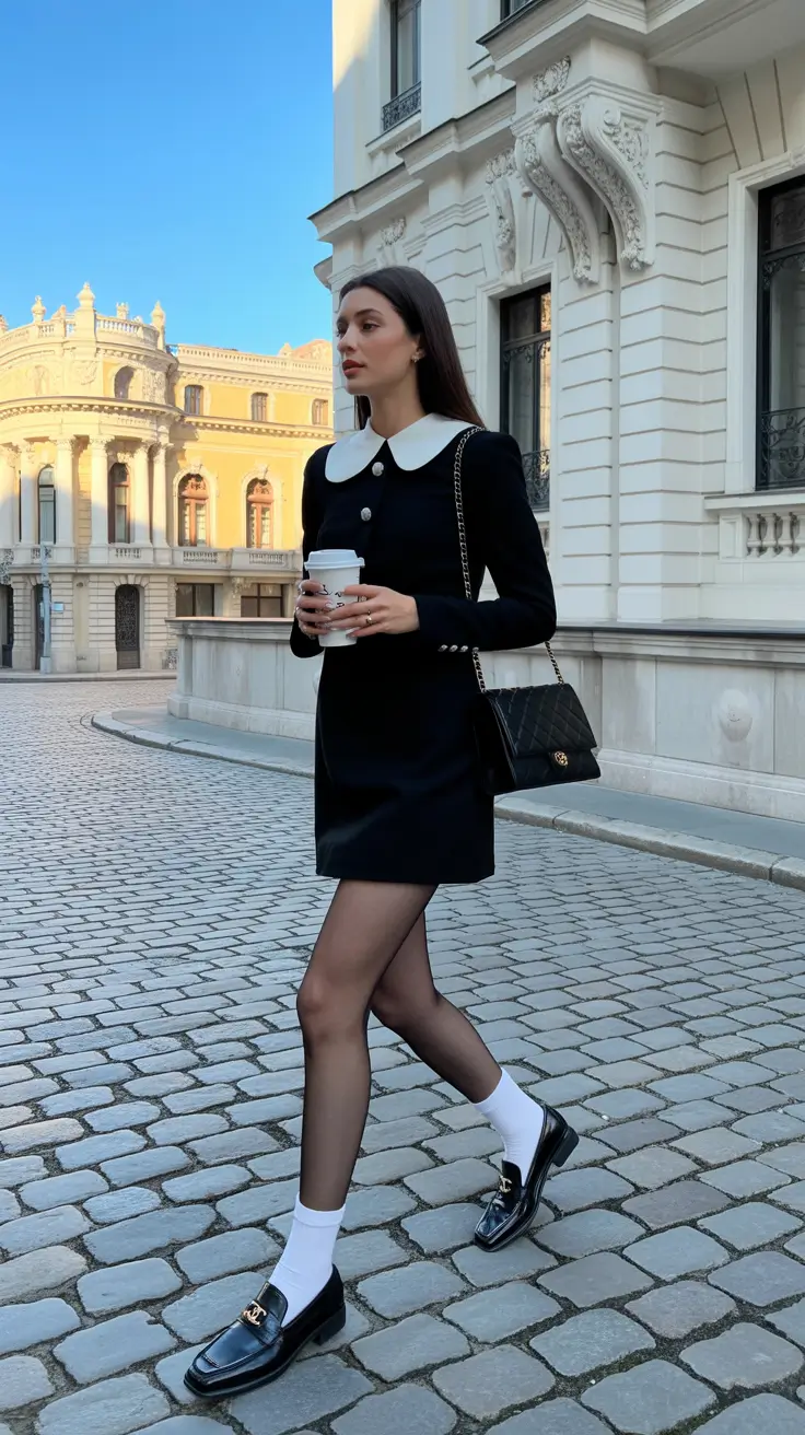 Preppy outfit ideas 2026 Midnight Academia