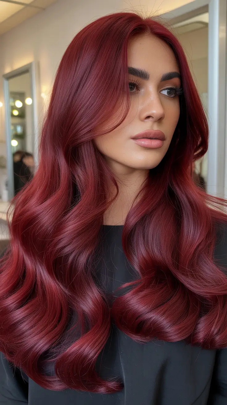 Red hair colors 2026 Cherry Luxe Waves