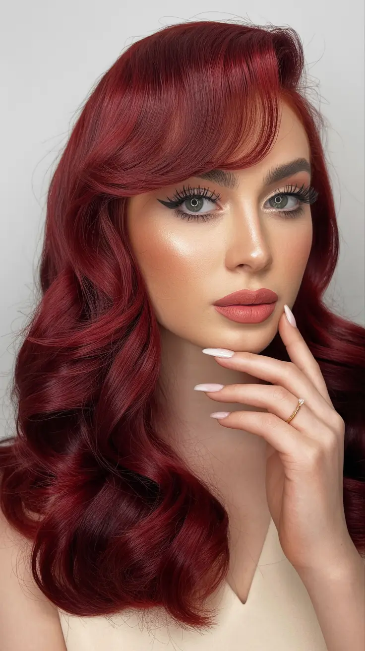 Red hair colors 2026 Garnet Film-Star Waves