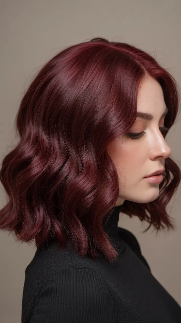 Red hair colors 2026 Mahogany Chic Bob